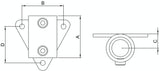 Rohrverbinder | Wandhalter Dreieckflansch Ø 42,4 mm | 146C42