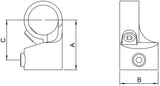 Rohrverbinder | Winkelgelenk verstellbar Ø 26,9 mm | 148A27