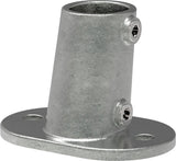 Rohrverbinder | Fußplatte oval 0-11° Neigung Ø 42,4 mm | 152C42