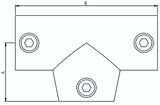Rohrverbinder | T-Stück lang verstellbar 0-11° Ø 42,4 mm | 155C42