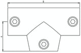 Rohrverbinder | T-Stück lang verstellbar 0-11° Ø 33,7 mm | 155B34