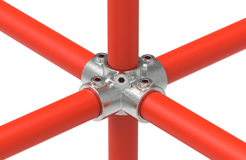 Rohrverbinder | Kreuzstück für Stützrohr für Ø 33,7 mm | 158B34