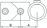 Rohrverbinder | Kreuz-T-Stück kombiniert für Ø 42,4 mm | 165C42