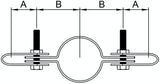 Rohrverbinder | Gitterhalter doppelt für Ø 26,9 mm | 171A27