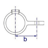 Rohrverbinder | Gelenkauge einfach abgewinkelt Ø 48,3 mm | 172MD48